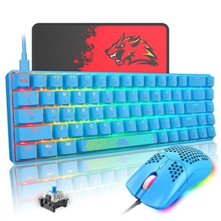 Foto 1 | Foto 1 | Venta Internacional - Xinmeng Gk61 Tkl 60% Combo De Juegos Mecánicos Y Ratones Con Cable