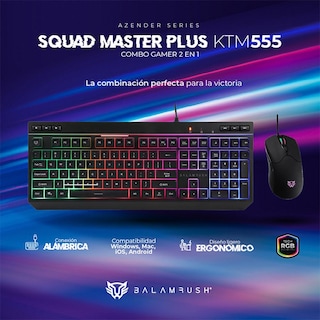 Foto 2 | Foto 2 | Kit Teclado y Mouse Gamer Balam Rush Squad Master Plus KTM555 Alámbricos USB RGB