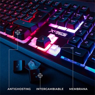 Foto 3 | Foto 3 | Kit Gamer 2 En 1 Xtreme Pc Gaming Battle Master Teclado Y Mouse Membrana Español 3600 Dpi Rgb Usb Negro