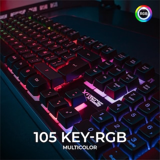 Foto 5 | Foto 5 | Kit Gamer 2 En 1 Xtreme Pc Gaming Battle Master Teclado Y Mouse Membrana Español 3600 Dpi Rgb Usb Negro