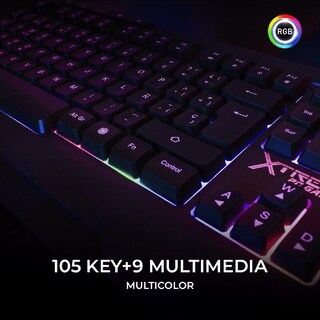 Foto 3 | Foto 3 | Kit Gamer 4 En 1 Xtreme Pc Gaming Battle Force Teclado Mouse Audifonos Mousepad Membrana Español Rgb Usb Negro