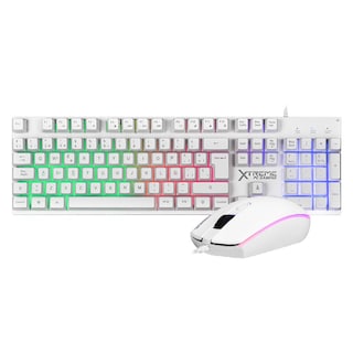 Foto 1 | Foto 1 | Kit Teclado y Mouse Xtreme Pc Gaming Battle Chief Membrana Español 3600 Dpi Rgb Usb Blanco