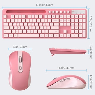 Foto 4 | Foto 4 | Combo De Teclado Y Ratón Inalámbricos Marvo 2.4g Sakura Pink - Venta Internacional.