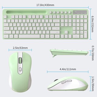 Foto 4 | Foto 4 | Combo De Teclado Y Ratón Inalámbricos Marvo 2.4g Green - Venta Internacional.