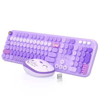 Foto 1 | Foto 1 | Combo De Teclado Y Ratón Inalámbricos Mofii 104 Teclas Redondas Morado - Venta Internacional.