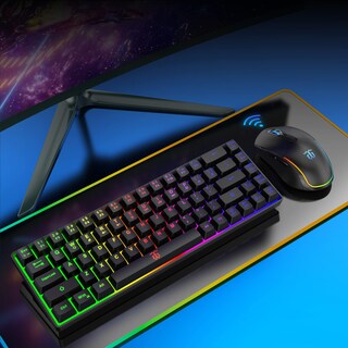 Foto 7 | Foto 7 | Combo De Teclado Y Ratón Inalámbricos Para Juegos Snpurdiri 60% - Venta Internacional.