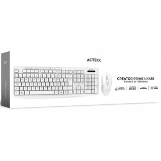 Foto 6 | Foto 6 | Kit 2 En 1 Teclado Y Mouse Acteck Creator Prime Mk455 1600dpi 4 Botones Usb Blanco Ac-941792