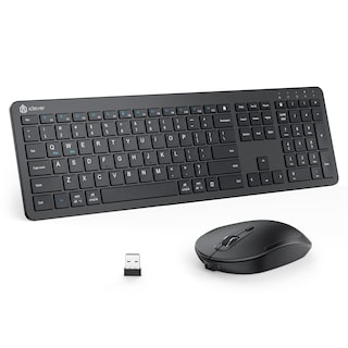 Foto 1 | Foto 1 | Teclado Y Ratón Inalámbricos Iclever Gk08 De Tamaño Completo Negro - Venta Internacional.