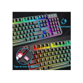 Foto 2 | Foto 2 | Kit Teclado Malubero Mouse Gamer Retroiluminación USB Blanco