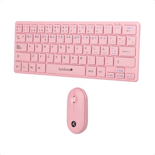 Foto 2 | Foto 2 | Teclado Y Mouse Inalámbrico Techzone Young Poppink 64 Teclas
