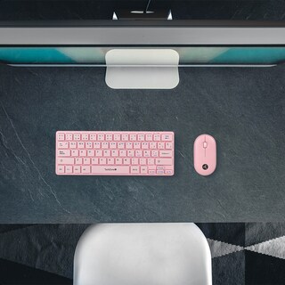 Foto 8 | Foto 8 | Teclado Y Mouse Inalámbrico Techzone Young Poppink 64 Teclas