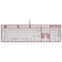 Teclado Gamer Mecánico Switch Rojo Multicolor Game Factor Kbg400-pk-rd color Rosa