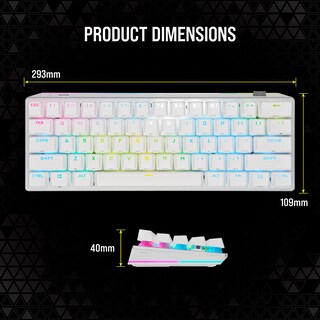 Foto 7 | Foto 7 | Teclado Corsair K70 Pro Mini Wireless Rgb 60% Qwerty Blanco - Venta Internacional.