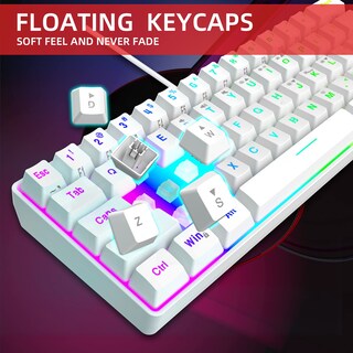 Foto 4 | Foto 4 | Teclado Snpurdiri Alambrico Retroiluminado Rgb Blanco - Venta Internacional