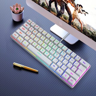 Foto 6 | Foto 6 | Teclado Snpurdiri Alambrico Retroiluminado Rgb Blanco - Venta Internacional
