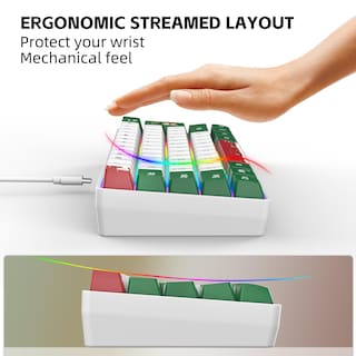 Foto 6 | Foto 6 | Teclado Para Juegos Snpurdiri, 60% Cableado, Retroiluminado Rgb, 61 Teclas - Venta Internacional.
