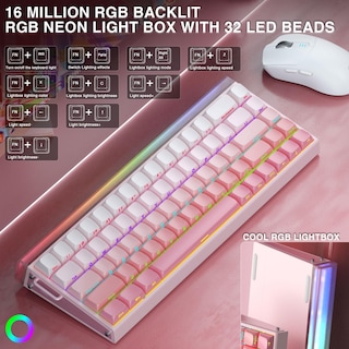Foto 5 | Foto 5 | Teclado Para Juegos Aula Hero 68 He 60% Cableado Con Retroiluminación Rgb - Venta Internacional.