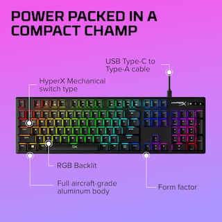 Foto 7 | Foto 7 | Teclado Mecánico Para Juegos Hyperx Alloy Origins Aqua Switch - Venta Internacional.