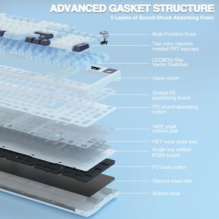 Foto 5 | Foto 5 | Teclado Mecánico Inalámbrico Aula S98 Pro Con Pantalla Inteligente - Venta Internacional.