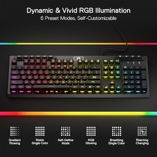 Foto 6 | Foto 6 | Teclado Gaming Redragon K513 Rgb Membrane 104 Teclas - Venta Internacional.