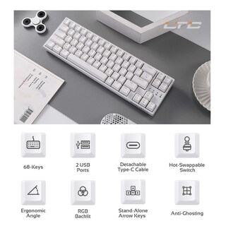 Foto 2 | Foto 2 | Teclado Ltc Nb681 Nimbleback Con Cable, 65% Rgb, Intercambiable En Caliente - Venta Internacional.