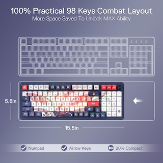 Foto 7 | Foto 7 | Teclado Para Juegos Redragon K686 Pro Se 98 Teclas Rgb Inalámbrico - Venta Internacional.