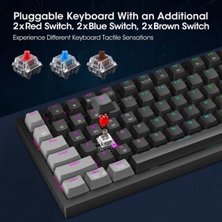Foto 3 | Foto 3 | Teclado Inalámbrico Rgb Para Juegos Koorui 75% Con Batería De 4000 Mah - Venta Internacional.