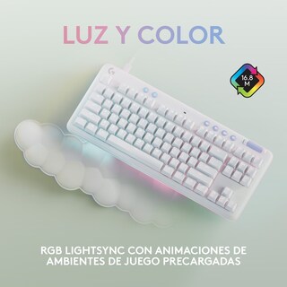 Foto 3 | Foto 3 | Teclado Gaming Mecánico Logitech G713 color Blanco USB C + Reposamanos