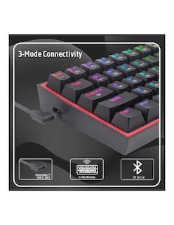 Foto 6 | Foto 6 | Teclado Gamer Redragon K616rgb Inalámbrico color Negro