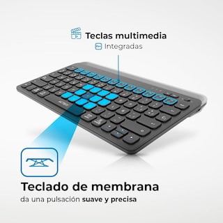 Foto 2 | Foto 2 | Teclado Multidispositivo Acteck Inspire Trek Ti737 Inalambrico Usb 2.4 Mhz + Bt 5.1 Tamaño 65% Negro/gris