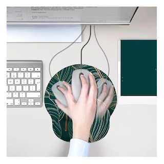 Foto 3 | Foto 3 | Tapete Ergonomico Para Raton De Gel Silicon Antideslizante Verde Hojas