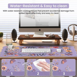 Foto 5 | Foto 5 | Alfombrilla Icasso Para Escritorio Con Alfombrilla De Ratón, 90 X 40 Cm, Color Morado - Venta Internacional.