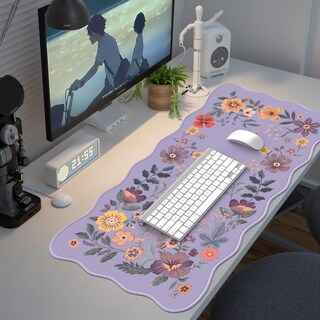 Foto 7 | Foto 7 | Alfombrilla Icasso Para Escritorio Con Alfombrilla De Ratón, 90 X 40 Cm, Color Morado - Venta Internacional.