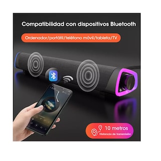 Foto 6 | Foto 6 | Bocina Belug con Bluetooth 5.0 Para PC Laptop Gamer Led Color Negro Morado