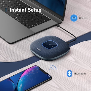 Foto 6 | Foto 6 | Altavoz Bluetooth Anker Powerconf S3 Blue 6 Micrófono - Venta Internacional.