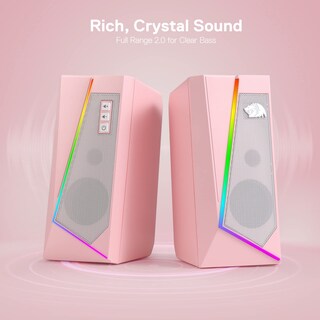Foto 3 | Foto 3 | Altavoces De Sobremesa Redragon Gs520 Rgb 2.0 Canal Usb Rosa - Venta Internacional.