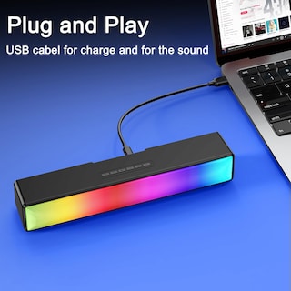 Foto 6 | Foto 6 | Barra De Sonido Para Ordenador Afk Rgb Lights Bluetooth 5.1 Stereo - Venta Internacional.