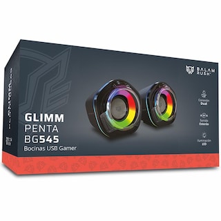 Foto 5 | Foto 5 | Bocinas Gamer Balam Rush Glimm Penta Bg545 Inalambrica Rgb Sonido Estereo 2.0 Usb + Bt 5.0 Negro Br-