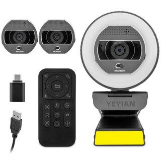 Foto 2 | Foto 2 | Cámara para Streaming Yeyian 2K a 30 FPS Iluminación/ Control Remoto/ Micrófono Integrado