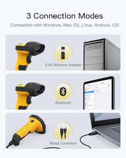 Foto 7 | Foto 7 | Escáner De Código De Barras Inateck Ai P6 Bluetooth Inalámbrico 2600 Mah - Venta Internacional.