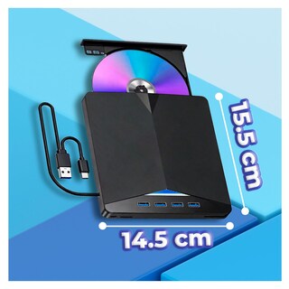 Foto 4 | Foto 4 | Lector Y Grabador De Cd Dvd Mas Hub 7 Puertos Todo En Uno