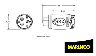 Foto 2 | Foto 2 | Enchufe Y Receptáculo Para Motor De Pesca Por Curricán Marinco 12vcps3 70a - Venta Internacional.