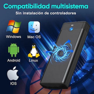 Foto 3 | Foto 3 | Disipación Calor Carcasa Disco Duro Ssd M.2 Con Ventilador Eo Safe Imports Esi-19766 Negro