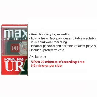 Foto 5 | Foto 5 | Cinta De Casete Para Grabación De Audio Maxell Ur 90 Normal Bias, Paquete De 5 - Venta Internacional.