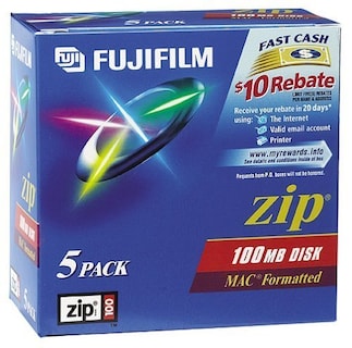 Foto 1 | Foto 1 | Discos Fujifilm Zip De 100 Mb En Formato Mac, Paquete De 5 - Venta Internacional.