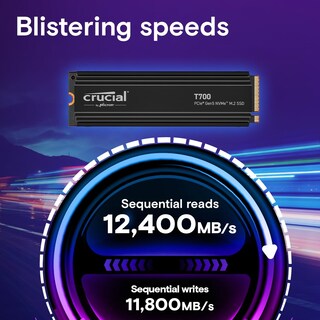 Foto 2 | Foto 2 | Ssd Crucial T700 De 1 Tb Gen5 Nvme M.2 Con Disipador Térmico - Venta Internacional.