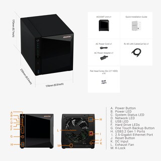 Foto 7 | Foto 7 | Almacenamiento En Red Nas Asustor Drivestor 4 Pro Gen2 As3304t V2 4 Bay 2 Gb Ram Ddr4 - Venta Internacional.