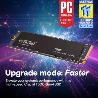 Foto 6 | Foto 6 | Ssd Crucial T500 De 4 Tb Gen4 Nvme M.2 Para Juegos Internos - Venta Internacional.