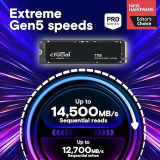 Foto 2 | Foto 2 | Ssd Crucial New 2024 T705 Pcie Gen5 Nvme M.2 De 2 Tb, 14.500 Mb/s - Venta Internacional.