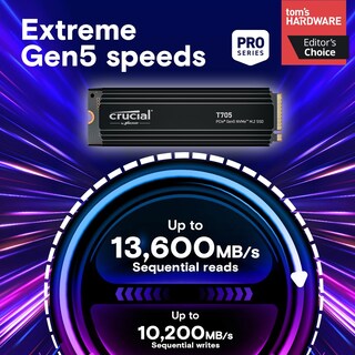 Foto 2 | Foto 2 | Ssd Crucial New 2024 T705 De 1 Tb Pcie Gen5 Nvme M.2 Con Disipador Térmico - Venta Internacional.